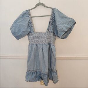 Free People Blue Mini Dress XL